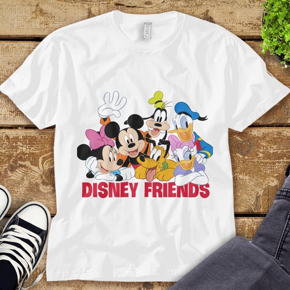 Disney Mickey and Friends Funny Graphic Unisex Tee Adult T-shirt Kid Shirt - Picture 1 of 2